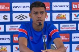 Carlos Matute dio su primera conferencia de prensa con Olimpia previo a su posible debut ante Vida. FOTO: Cortesía