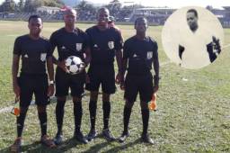 De izquierda a derecha: Yoger Norales, Pedro Martínez, Julio Güity y Kevin Aranda durante el encuentro entre La Ensenada y Tela en la Liga de Ascenso.