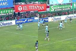 Las dos jugadas polémicas donde Selvin Brown sancionó penal a favor de Marathón.