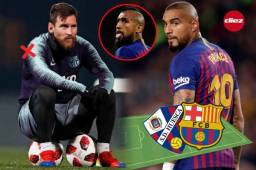 El equipo de Ernesto Valverde visita el Estadio El Alcoraz pensando en la vuelta de los cuartos de final de la Champions y sin la presencia de seis figuras. El cuadro azulgrana presentaría uno de los tridentes más inesperados de los últimos años.