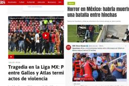 Medios internacionales lamentan y condenan lo ocurrido en el fútbol mexicano. Hubo una batalla campal entre barras de Querétaro y del Atlas.