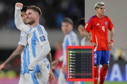 Argentina sigue invicto y Chile en el sótano: así queda la tabla de posiciones en las Eliminatorias Conmebol