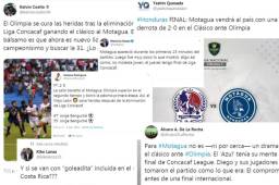 Los comentarios en redes sociales tras la victoria de Olimpia ante Motagua no se hicieron esperar, en Costa Rica y en Argentino se hizo eco de esto. Revisamos algunos de estos comentarios.