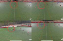 Polémica en el partido de Primera Regional Juvenil Son Servera - Murense. Foto: Capturas de Marca.