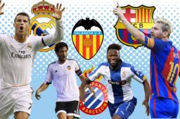 La Liga de España se pone al rojo vivo con los partidazos que se jugarán este sábado. Real Madrid recibe al Valencia y el Barcelona visita al Espanyol.