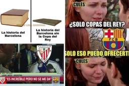 Te presentamos los mejores memes de la paliza del Barcelona 4-0 al Athletic Bilbao en la final de la Copa del Rey. ¡Imperdibles!