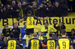 El ex madridista Achraf Hakimi ha sido el héroe del Dortmund en una noche mágica en Signal Iduna Park. Foto AFP