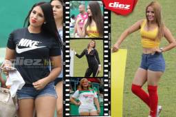 Te mostramos las chicas lindas que engalanaron el clásico Marathón vs Motagua en el Yankel Rosenthal. Fotos Delmer Martínez