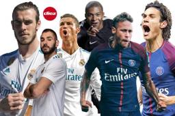 Gareth Bale, Karim Benzema, Cristiano Ronaldo; Kylain Mbappé, Neymar y Edinson Cavani, las grandes referentes del Real Madrid-PSG.