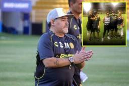 Diego Maradona recibió de sorpresa la visita de su familia para celebrar su cumpleaños número 58.
