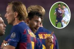 Messi fue protagonista en la victoria del Barcelona ante Napoli.
