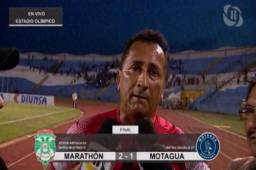 Jorge Pineda salió contento tras el triunfo ante el Motagua.