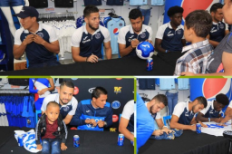 Los jugadores motagüenses pasaron un gran momento con los muchos aficionados que se hicieron presentes. Foto: Ronal Aceituno.