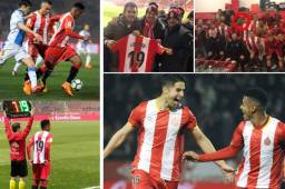 Choco Lozano debutó en casa con el Girona FC y golearon 3-0 al Leganés. Al final del partido ha tenido un detalle muy especial con Amado Guevara.