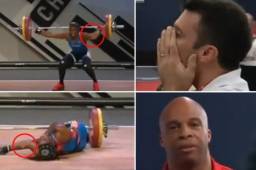 La francesa Gaelle Nayo-Ketchanke se fracturó el brazo cuando intentaba levantar 107 kg en su segundo intento en la modalidad de arrancada.