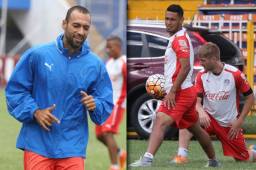 El zaguero Fabio de Souza y el volante Alexander López, son jugadores claves en el Olimpia que se miden al Real Sociedad. Fotos Juan Salgado