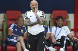 Jorge Sampaoli agradeció a todos los jugadores por su esfuerzo.