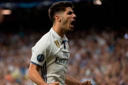 Marco Asensio celebrando su anotación contra el Bayern Munich.