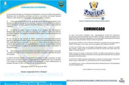 Los comunicados emitidos por la Liga Nacional y la Policía tras los incidentes en las afueras del Nacional.