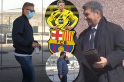 El padre de Haaland y Mino Raiola llegaron a la ciudad de Barcelona para reunirse con Joan Laporta.