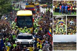 Colombia quedó eliminado en octavos de final del Mundial de Rusia 2018 tras perder en penales con Inglaterra. A su arribo a su país, unos 25 mil aficionados le recibieron como si hubiese sido la campeona.