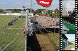 El estadio Excélsior recibe los últimos retoques para albergar su primera Gran Final del fútbol hondureño.