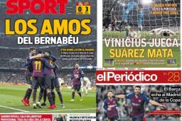 Te presentamos las principales portadas internacionales que destacaron la victoria por 0-3 del Barça en el Santiago Bernabéu por las semifinales de la Copa del Rey.