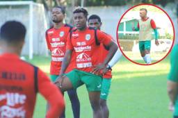 El delantero Víctor Celestino Ortiz se integró a los entrenamientos del Marathón al igual que el defensor Emilio Izaguirre. Fotos cortesía club Marathón