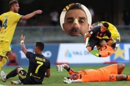 Stefano Sorrentino publicó una foto donde sale con un collarín y reveló el mensaje de Cristiano Ronaldo.