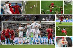 España y Portugal empataron 3-3 en un partidazo en Sochi por el arranque del Mundial de Rusia 2018. Acá las mejores imágenes. Fotos EFE y AFP