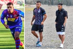 Michaell estuvo en el entrenamiento del jueves junto a sus ex compañeros del Olimpia.
