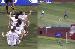 ¡Que lo lleven a la H! Davis Flow hace magia y anota un golazo en el partido de tiktokers entre Honduras y El Salvador