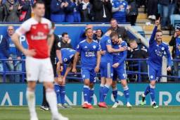 Jamie Vardy se convirtió en figura tras su doblete frente al Arsenal.