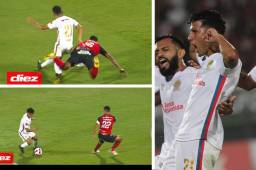 ¡Dejó a uno en el suelo y al otro le quebró la cintura! Así fue el golazo de José Mario Pinto en el Alajuelense - Olimpia