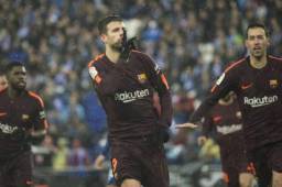 Gerard Piqué armó la polémica por este festejo en el derbi de Barcelona.