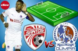 El Olimpia tiene que remontar la ventaja de 1-0 que sacó el Santos de Guápiles en la final de Concacaf. Carlos Restrepo prepara cambios en su alineación titular.