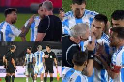 Messi quedó caliente con el árbitro en la victoria de Paraguay sobre Argentina en las eliminatorias.