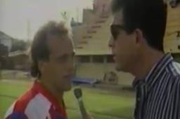 Salvador Nasralla cuando hacia la entrevista a Fabián Coito.