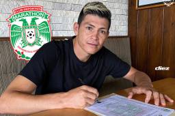 Francisco Martínez estampó su firma como nuevo jugador de los verdes para el Apertura 2022. (Foto Marathón)