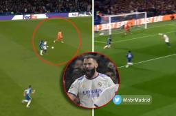 Con horror del portero y una joya de gol: así fue el sensacional hat-trick de Benzema en el Real Madrid-Chelsea