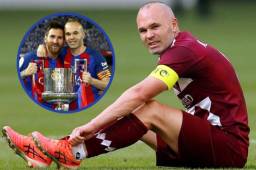Lionel Messi jugó al lado de Iniesta por muchas temporadas en el Barcelona. Ahora uno en Japón y el otro en Francia.