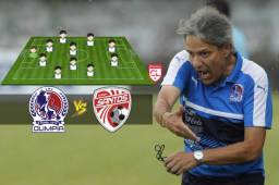 Carlos Restrepo ya definió su equipo para la ida de final de Liga Concacaf ante Santos Guápiles este jueves en el estadio Olímpico. Te mostramos como sería el 11 con el que Olimpia buscaría asegurar media copa.