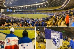Cientos de olimpistas se hicieron presentes en el estadio Olímpico de Montreal para apoyar al León en la Liga Campeones de Concacaf.