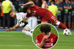 Salah salió lesionado de la final que el Liverpool perdió 3-1 contra el Real Madrid.