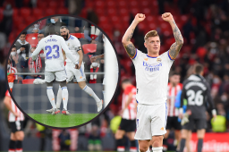 Sufrido triunfo del Real Madrid ante el Athletic de Bilbao; Benzema marcó nuevo doblete en La Liga