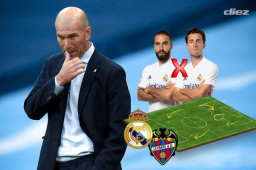 Real Madrid tendrá modificaciones en su alineación contra el Levante debido a las lesiones que sufre el equipo de Zidane. El 11 que presentaría.