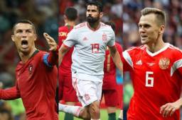 Cristiano Ronaldo, Diego Costa y Denis Cheryshev son los jugadores que aparecen en los primeros lugares de la tabla.