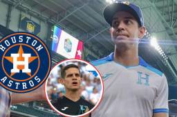 El beisbolista hondureño habló con Phillep Clark de la nueva temporada con los Astros de Houston en las Grandes Ligas. Mauricio Dubón también apoyó a la selección de Honduras. Foto: Deporte Total USA.