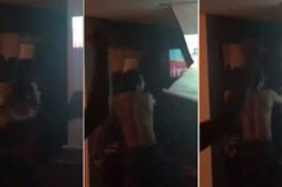 Neymar golpeó la pantalla donde disfrutaba del clásico español.