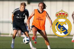 El equipo del Real Madrid siguió preparando hoy el partido por el Trofeo Santiago Bernabéu frente al AC Milan y Modric se pone a tono.